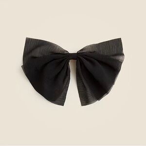 J. Crew Leopard Print sheer bow Hair clip